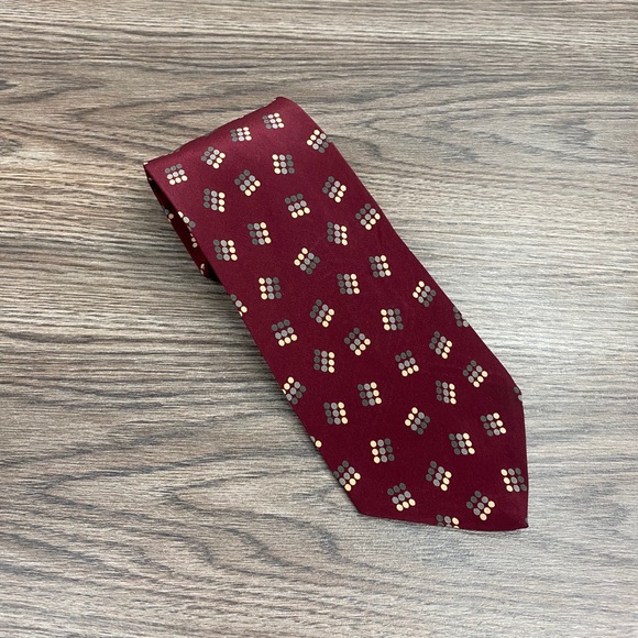 Polo Ralph Lauren Maroon w/ Green Dot Check Tie